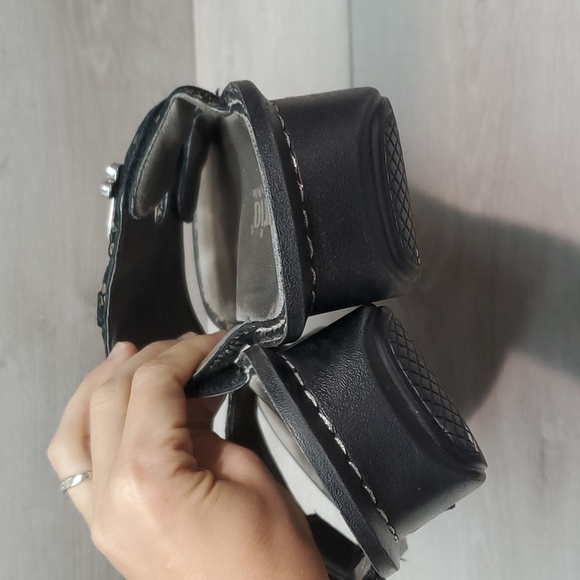 Alegria Women PEG-780 Leather Wedge Sandals shoes sz 41/10.5-11 - Picture 6 of 13